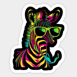 Zebra Wildlife Filming Sticker